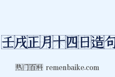 壬戌正月十四日造句是什么意思的图片